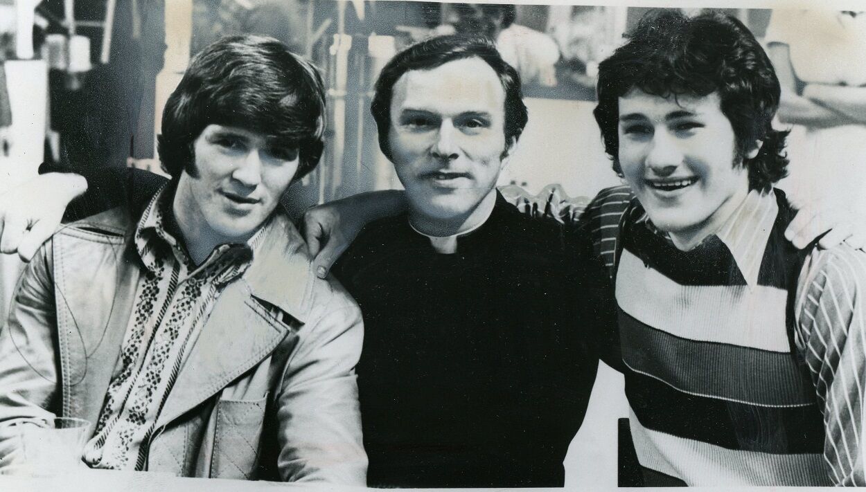 Rev. Ronald Sciera with Sabres